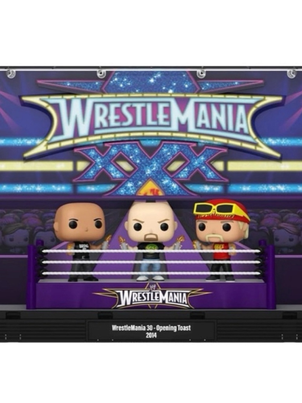 Funko Pop! Moments WrestleMania 30 Opening Toast Set - Purple, Blue, Yellow - Picture 2 of 3
